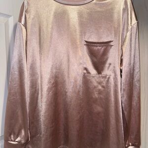 Silky Gold Long Sleeve Top